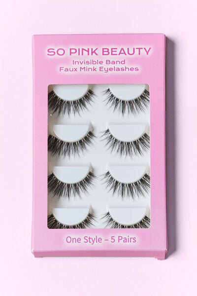 SO PINK BEAUTY Faux Mink Eyelashes 5 Pairs